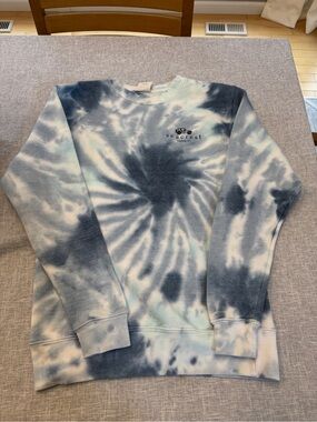 Tie-Dye Crewneck Sweatshirt - Blue/White